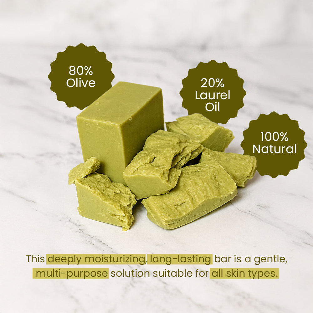 Aleppo Soap 2 Pack (6 oz Each) – 20% Laurel & 80% Olive Oil, Gift-Ready Natural Soap in Premium Box, Handmade Vegan Organic Skincare